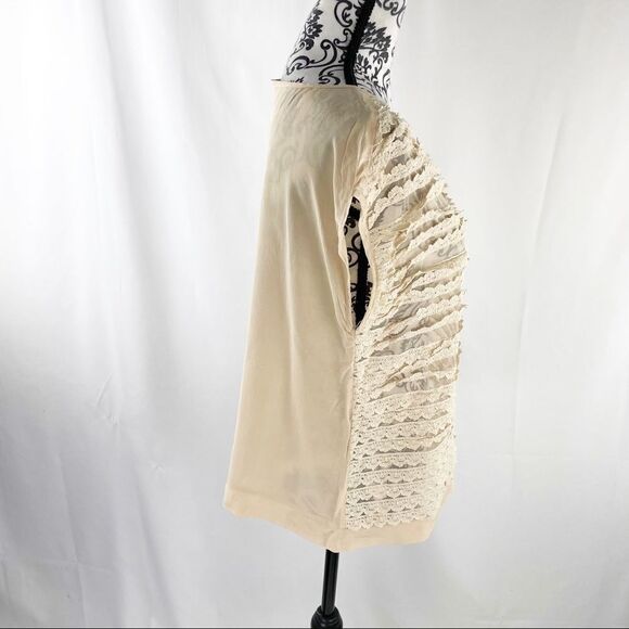 Madewell Tiered Lace Front Silk Top - Picture 5 of 9